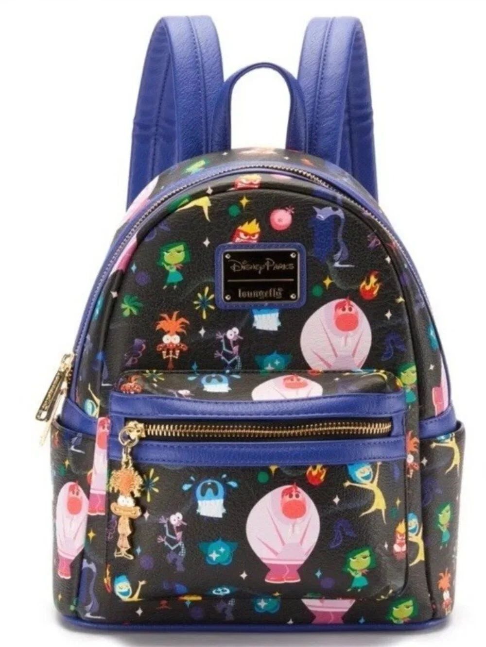 Loungefly Disney Parks Inside Out 2 Character AOP Anxiety Charm Backpack Bag NWT